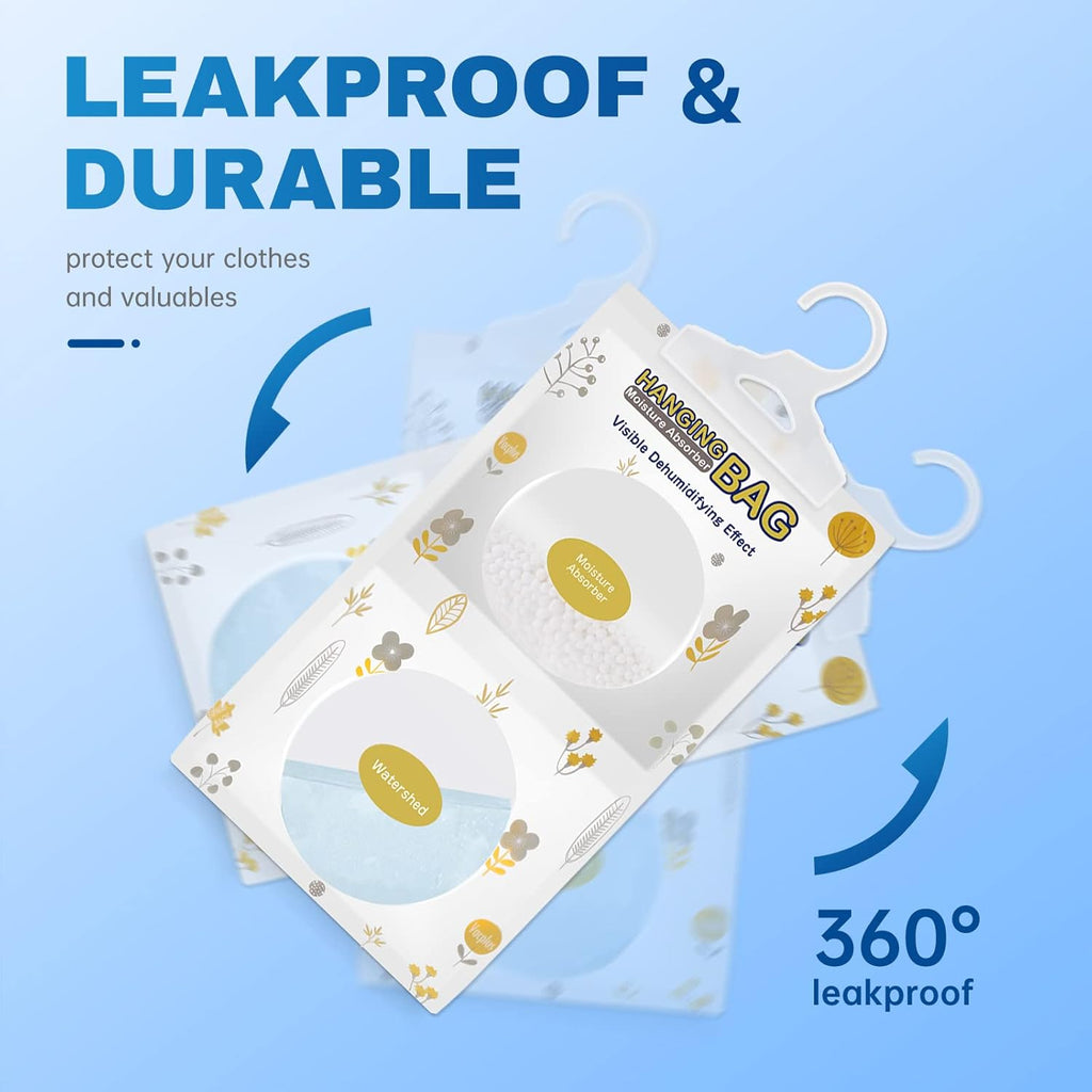 Vacplus Moisture Absorbers, Hanging Closet Dehumidifier Bags, Humidity Packs