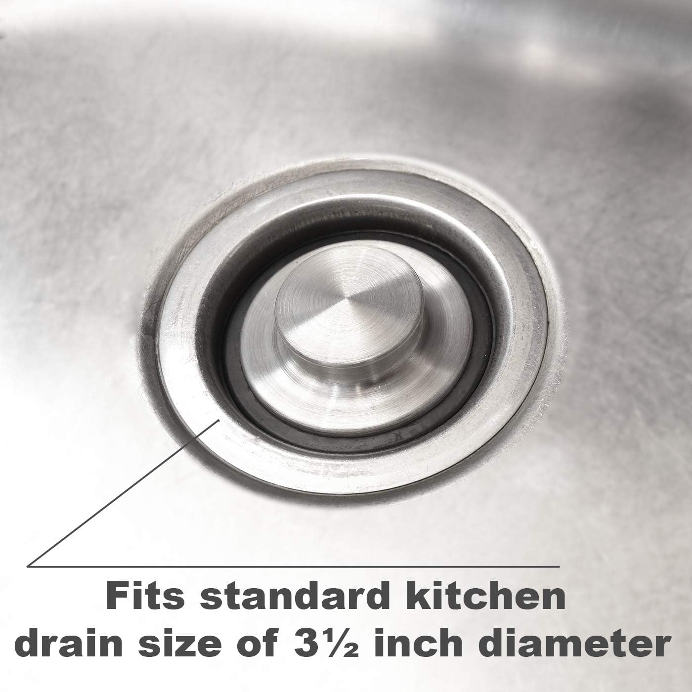 3 3/8 inch (8.57 cm) - Kitchen Sink Stopper Stainless Steel Garbage Disposal
