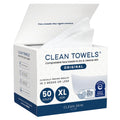 Clean Skin Club Clean Towels XLå¨, 100% USDA Biobased Face Towel, Disposable