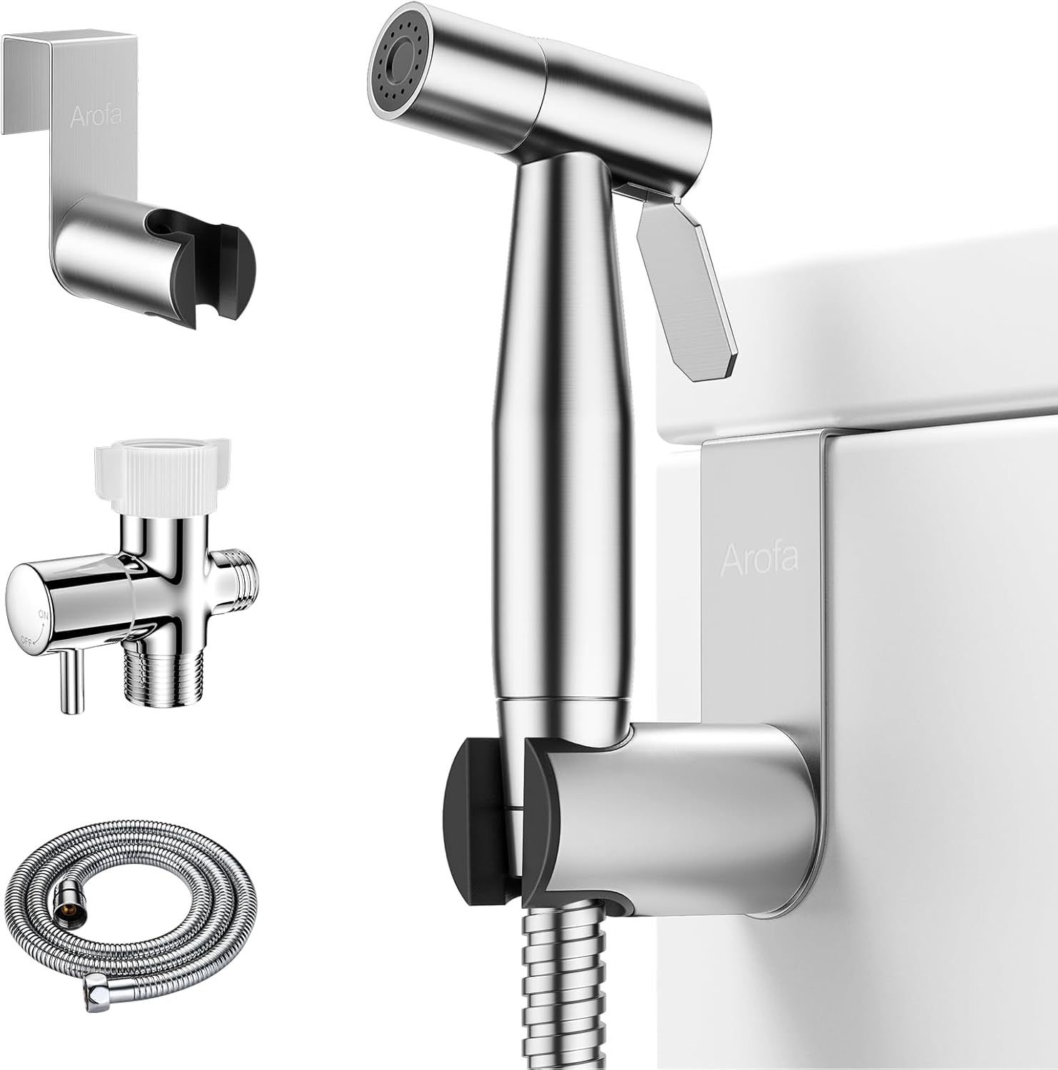 Arofa Handheld Toilet Bidet Sprayer for Toilet-Adjustable Water Pressure