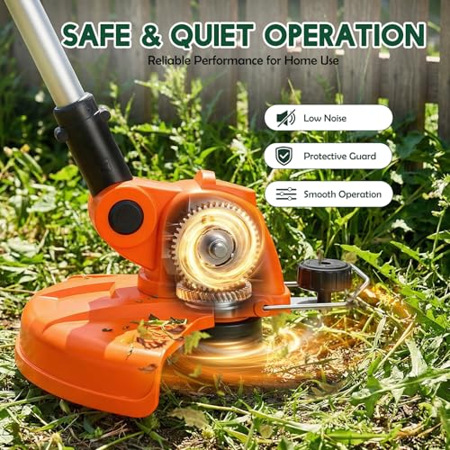 Electric Weed Wacker Cordless Battery Powered String Trimmer Weed Whacker