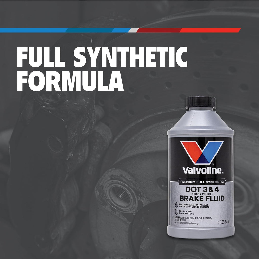 Valvoline DOT 3 & 4 Synthetic Brake Fluid with High Boiling Point, Corrosion