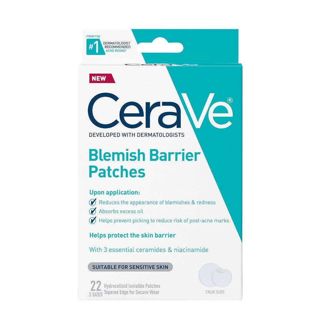 CeraVe Hydrocolloid Blemish Patches, Oil Absorbing Spot Control with