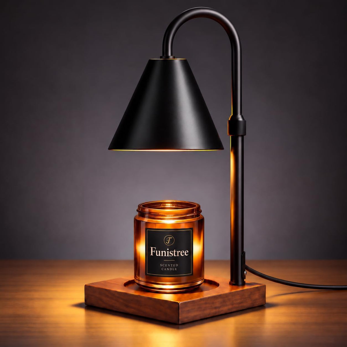 Modern Candle Warmer Lamp with Timer, Dimmable Bowl Candleholders