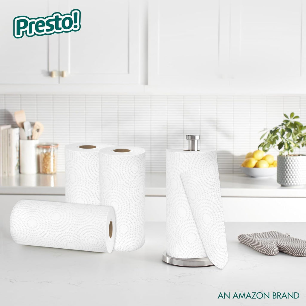 Amazon Brand - Presto! Ultra-Strong Premium Paper Towels, 158 Sheet Huge roll