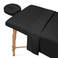 Saloniture 3-Piece Microfiber Massage Table Sheet Set - Premium Facial Bed Cover