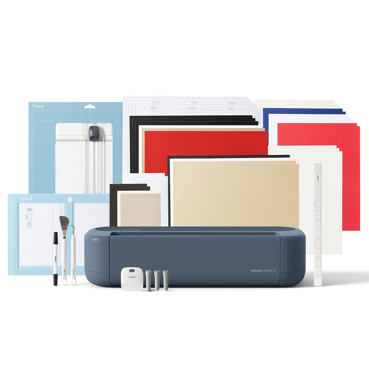 Cricut Maker® 5 Essential Bundle + Digital Content, Slate Blue