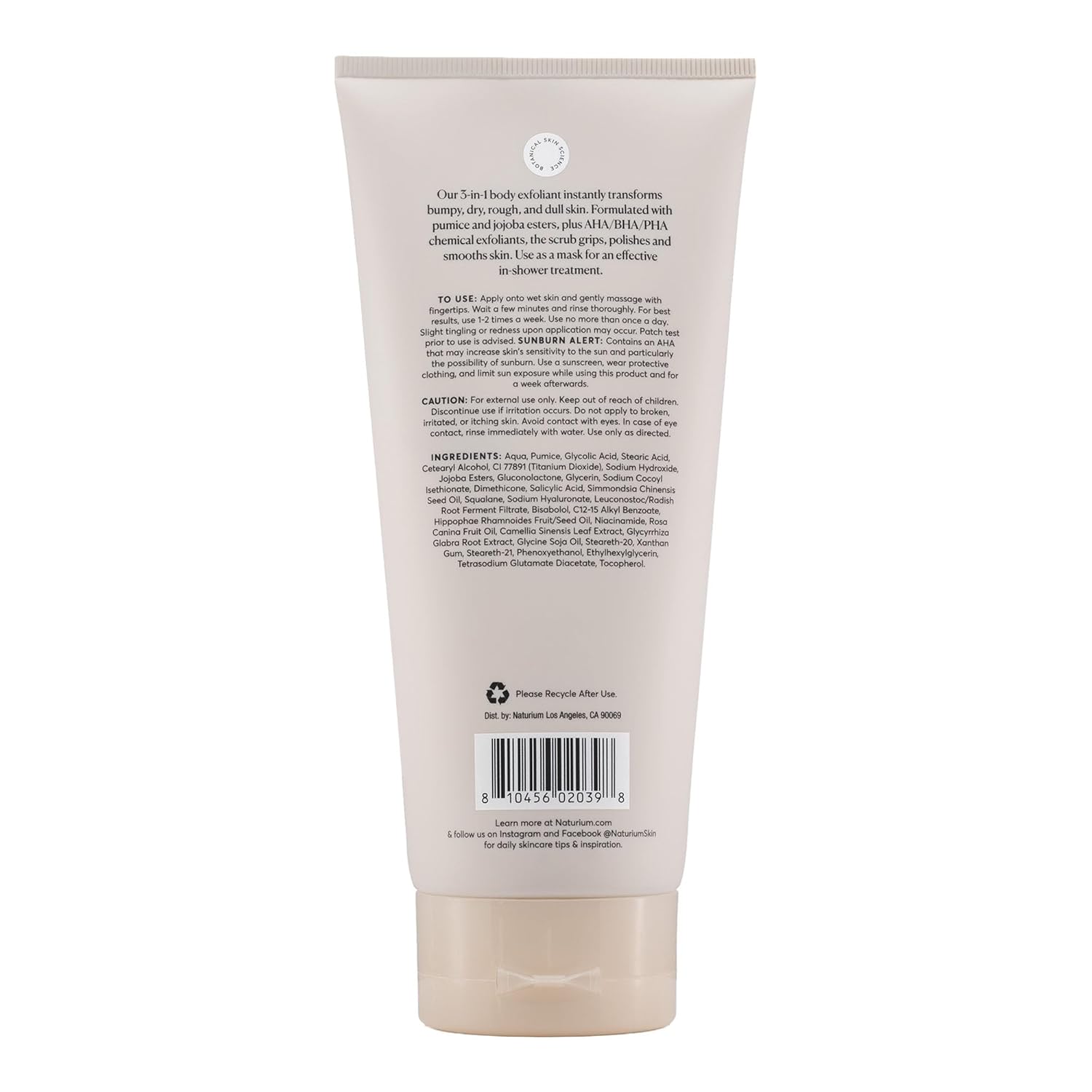 Naturium KP Body Scrub & Mask for Keratosis Pilaris, Bump Eraser Shower Scrub