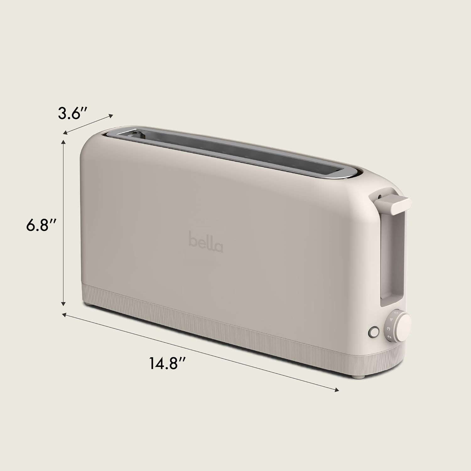 bella 2 Slice Slim Toaster, Fits-anywhere‰ã¢ Kitchenware, 6 Setting Shade