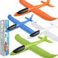 BooTaa 4 Pack Airplane/Flying Toys, 17.5" Large Throwing Foam Plane/Gliders
