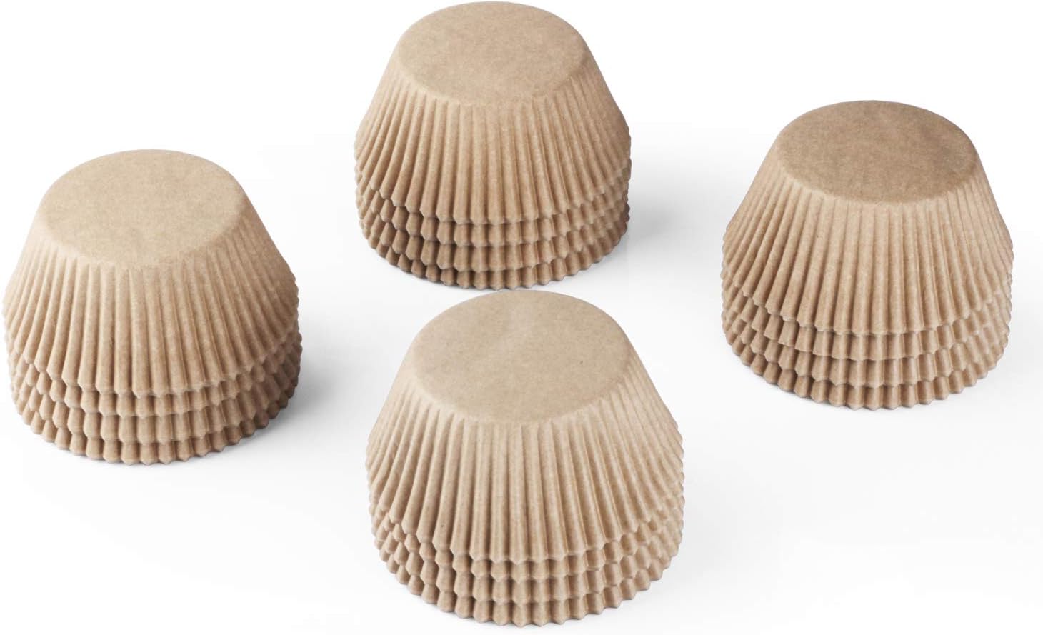 Caperci Standard Natural Cupcake Liners 500 Count, No Smell, Grease-Proof