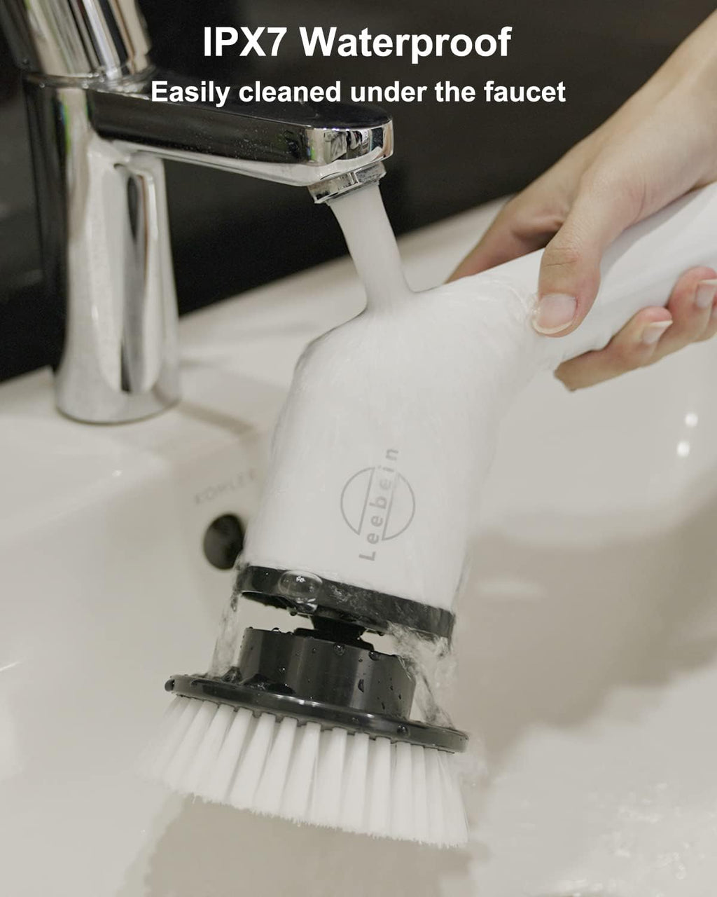 Leebein Electric Spin Scrubber, Cordless Cleaning Brush with 8 Replaceable