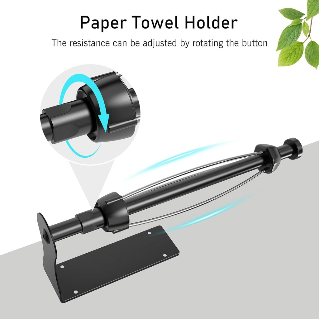 SetSail Paper Towel Holder, Single Hand Operable Paper Towel Holder Under