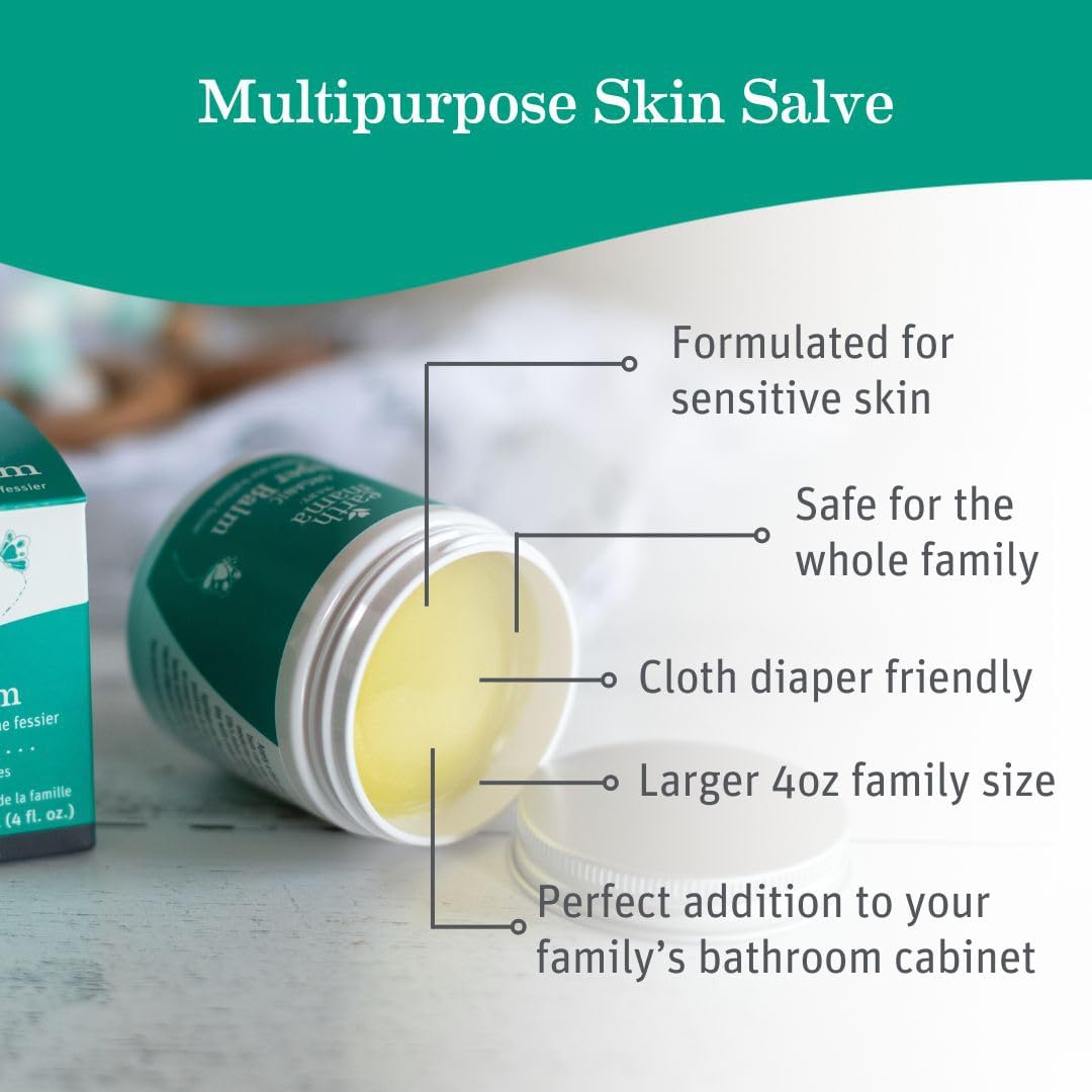 Earth Mama Organic Diaper Balm - 4 fl oz - Diaper Cream for Baby - Safe for