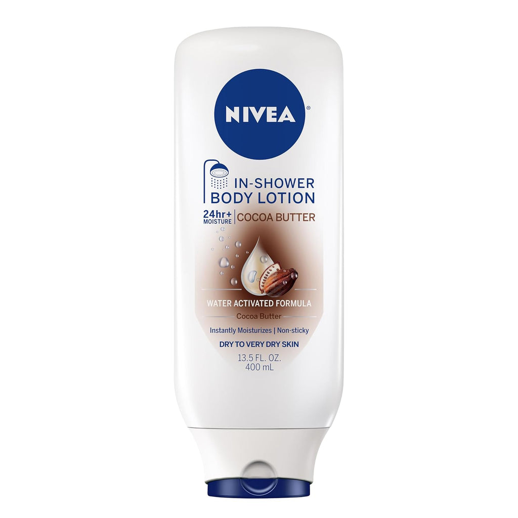NIVEA Cocoa Butter In Shower Lotion, Water Activated In Shower Moisturizer