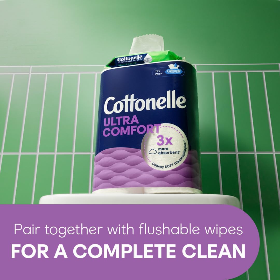 Cottonelle Ultra Comfort Toilet Paper with Cushiony CleaningRipples Texture