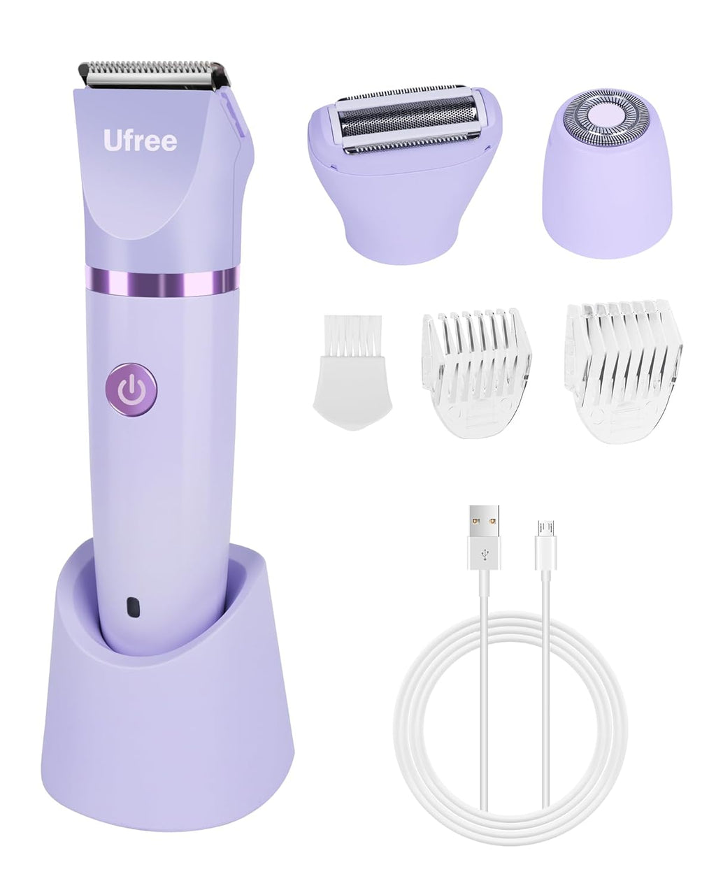Ufree Bikini Trimmer Electric Razors for Women, Rechargeable Pubic Body Hair