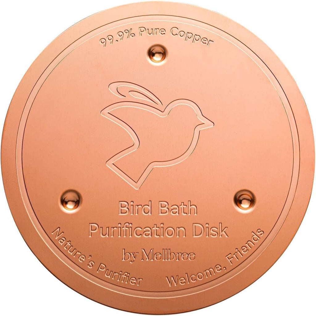 Mellbree Bird Bath Copper Disk, 0.6mm Reinforced 99.99% Pure Copper Cleaning