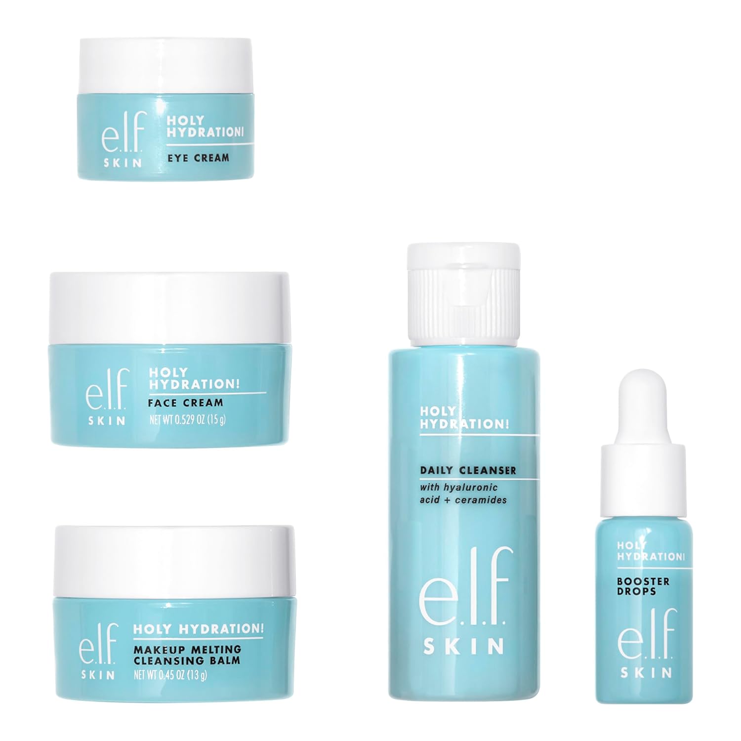 e.l.f. SKIN Holy Hydration! Hydrated Ever After Skincare Mini Kit, Cleanser