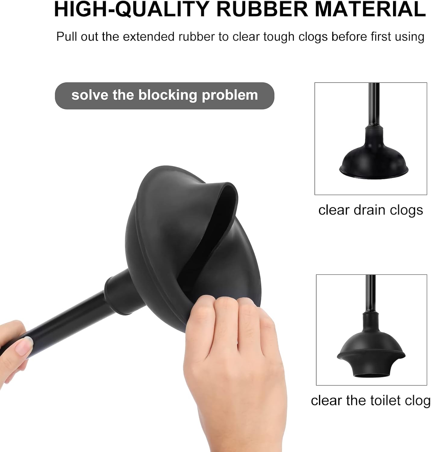 SetSail Toilet Brush and Plunger Set, Semi-Hidden Toilet Plungers Heavy Duty