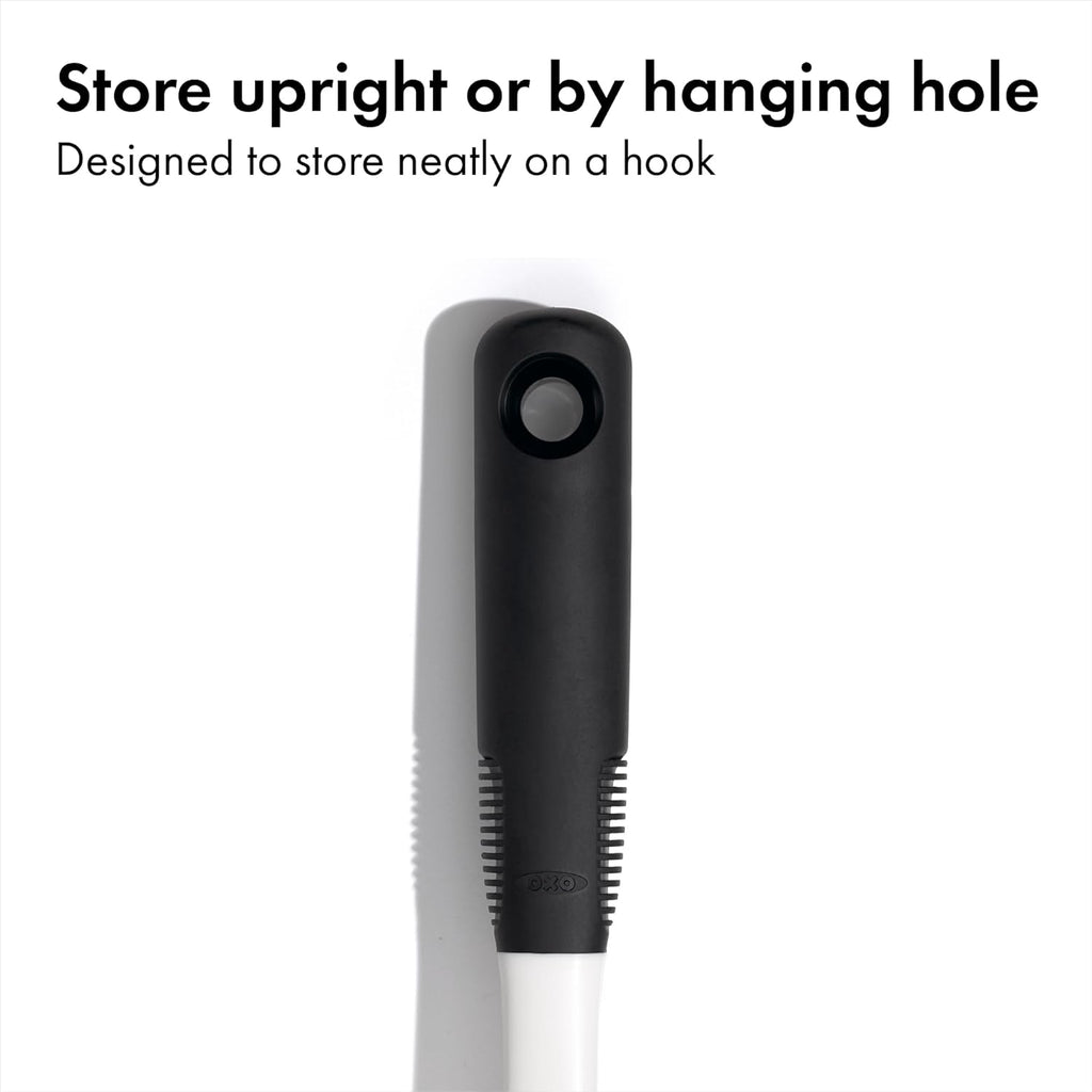 OXO Good Grips Dish Brush, Nylon Bristles with Built-in Scraper, Safe for