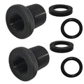 2 Pcs Knurled 1/2 x 28 to 3/4 x 16 Thread Adapters with Washers