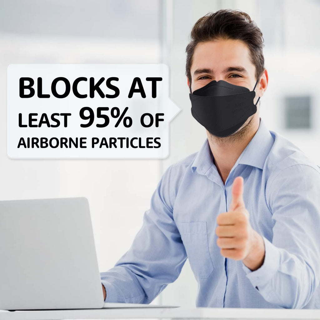 LEVENIS KN95 Face Masks 50 Pack, Breathable Comfortable and Disposable KN95