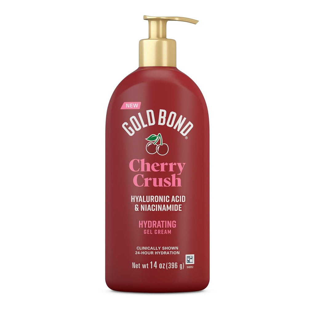 Gold Bond Cherry Crush Hydrating Gel Cream, Juicy Cherry Crush Scent, 24-Hour