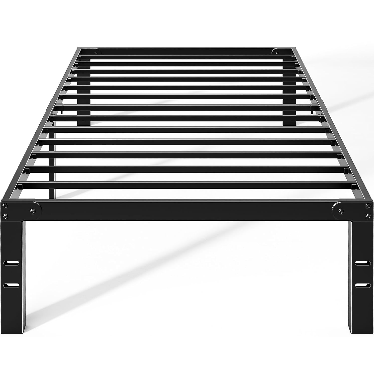 OLIXIS Twin Metal Platform Bed Frame - 14in High Heavy Duty Mattress