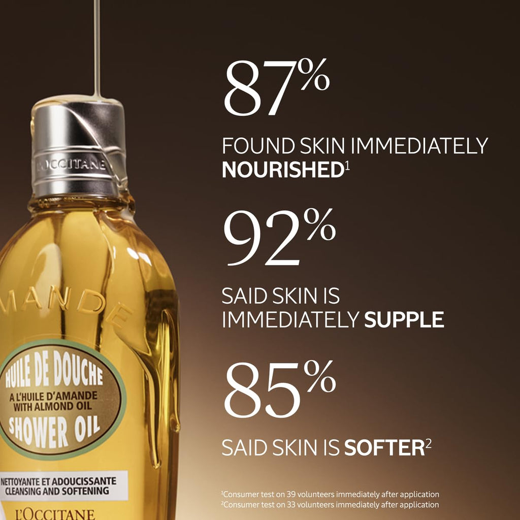 L'OCCITANE Cleansing & Softening Almond Shower Oil, Body Wash & Shaving Base