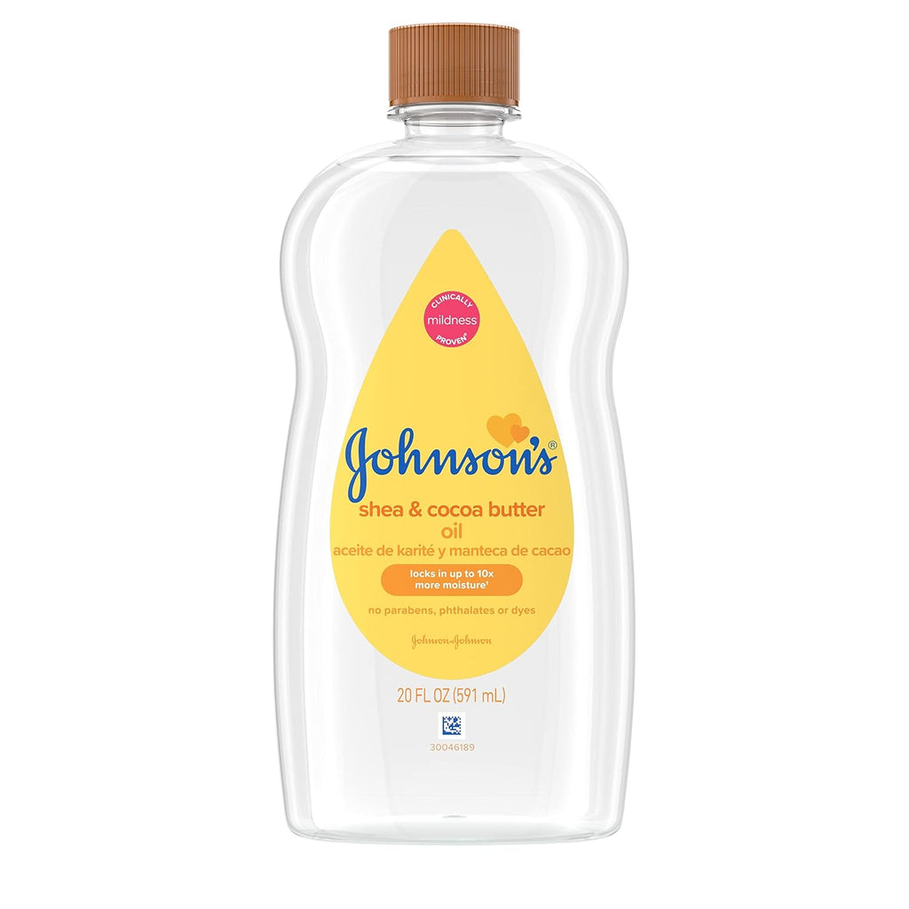 Johnson's Baby Oil, Mineral Oil Enriched with Shea & Cocoa Butter to Prevent