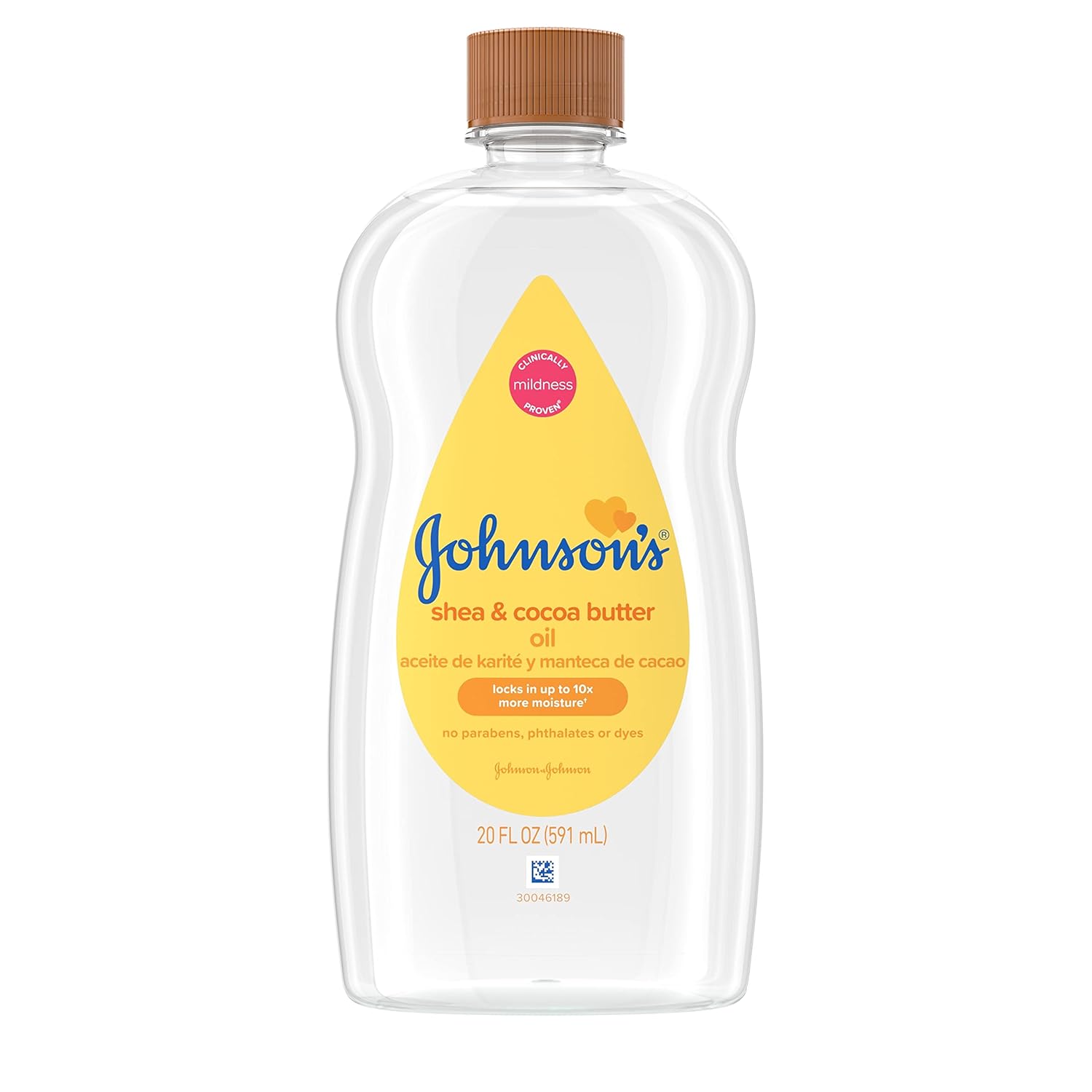 Johnson's Baby Oil, Mineral Oil Enriched with Shea & Cocoa Butter to Prevent