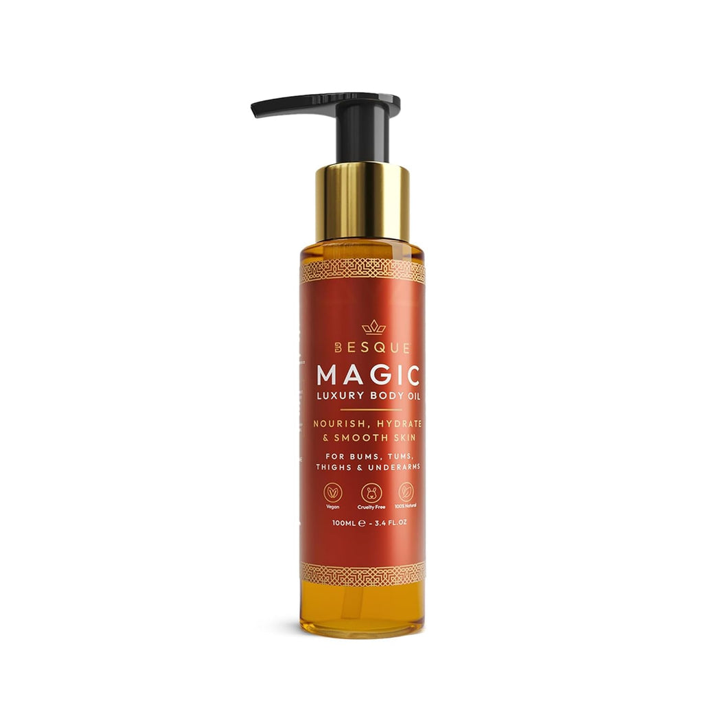 Besque Magic Body Oil, 3.4 FL OZ, After Shower Body Oil For Women, Hydrating