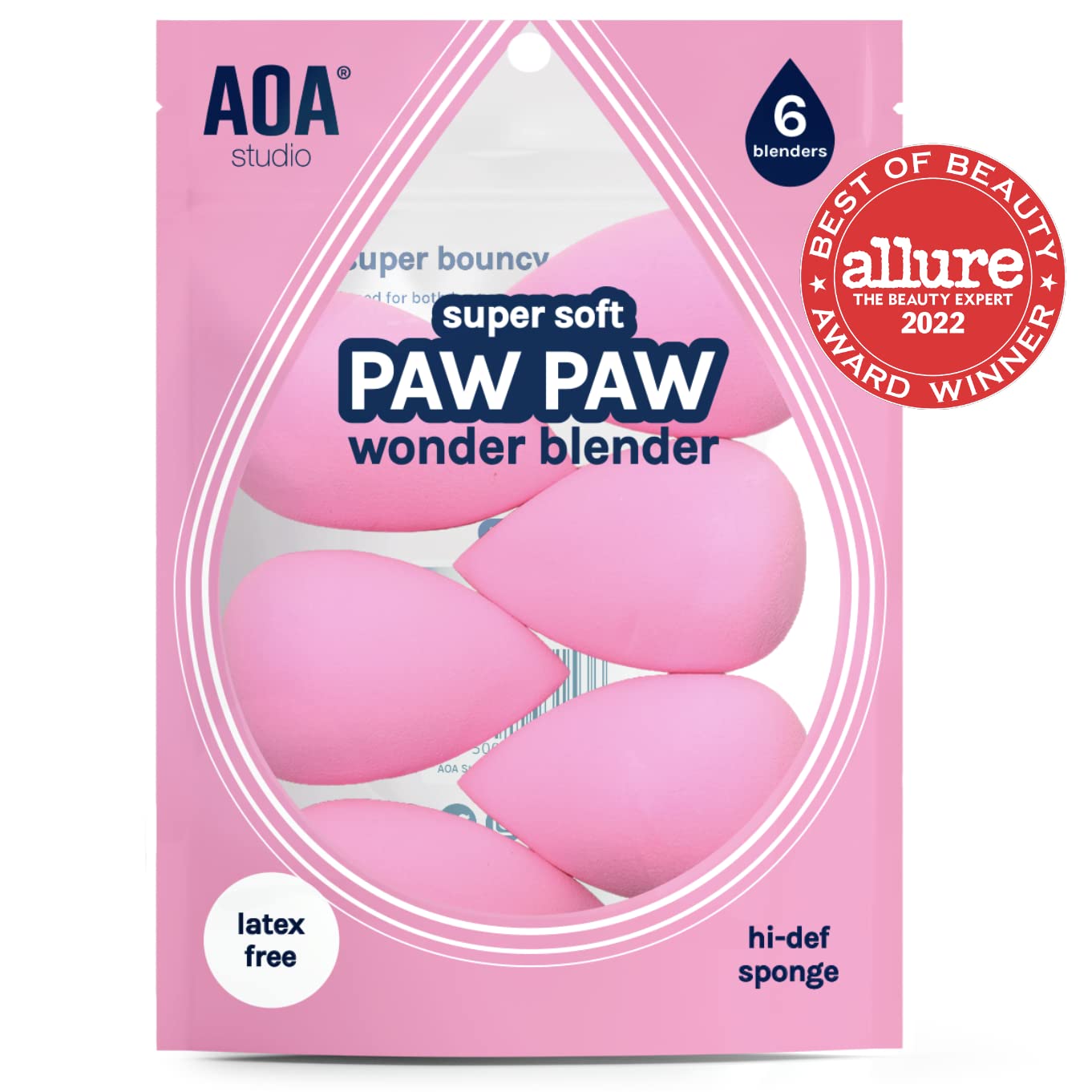 AOA Studio Collection makeup Sponge Set Latex Free and High-definition Set of