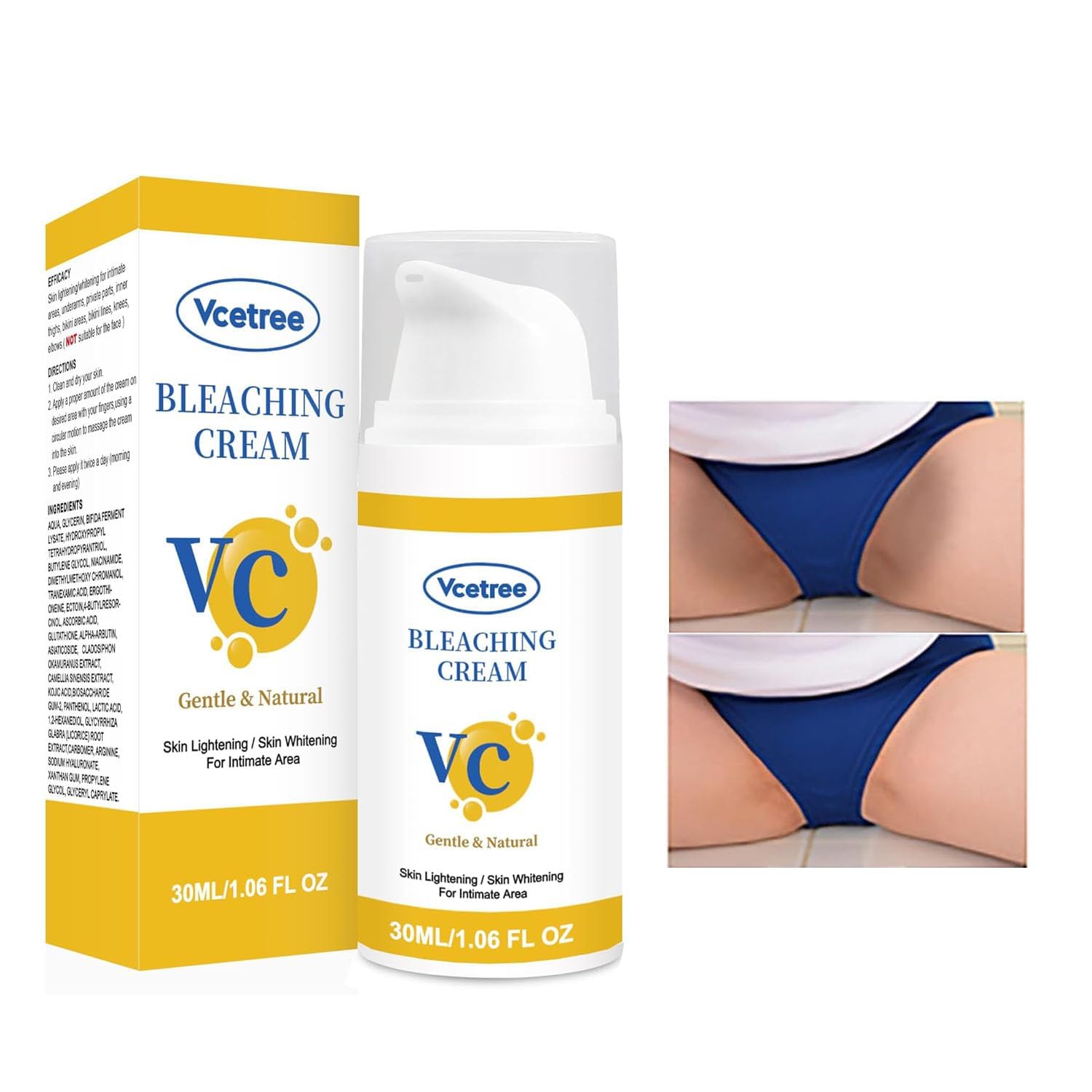 Skin Bleaching Cream Skin Lightening for Body Intimate Areas, Private Parts