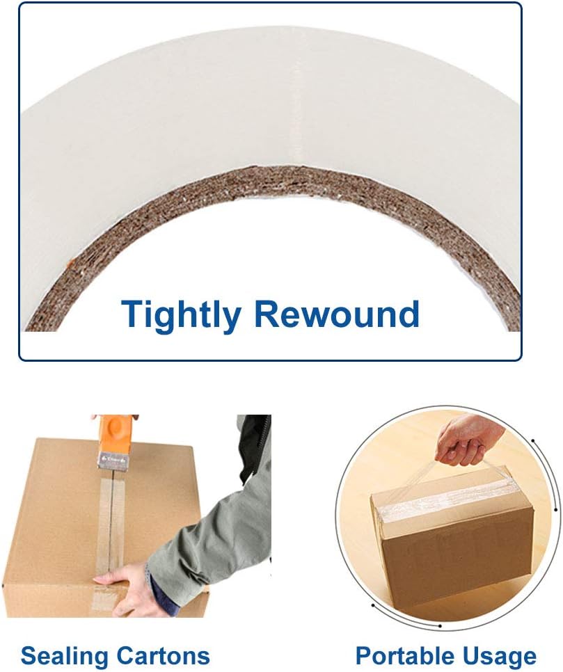P PERFECTAPE Heavy Duty Packing Tape 6 Rolls, Total 360Y, Clear, 2.7 mil