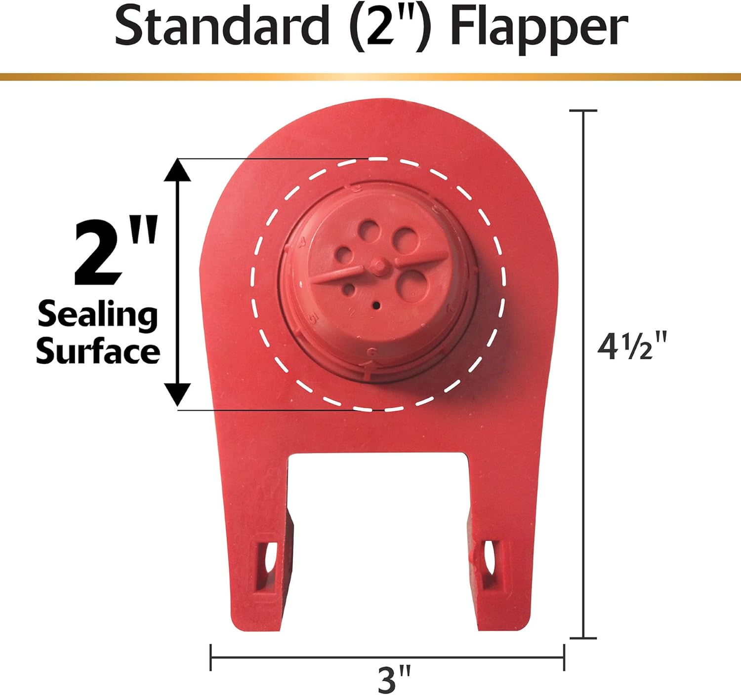 Korky Ultra Standard 2-Inch Universal Toilet Flapper - Long Lasting Rubber