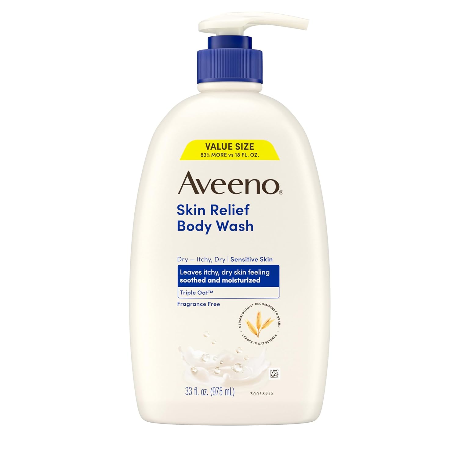 Aveeno Skin Relief Fragrance-Free Body Wash with Triple Oatå¨ Complex, Gentle