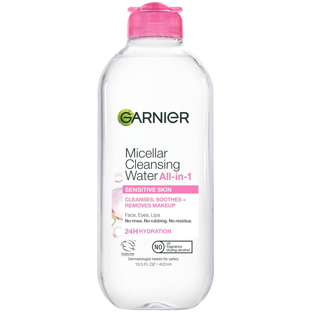 Garnier Micellar Water, Hydrating Facial Cleanser & Makeup Remover, Suitable