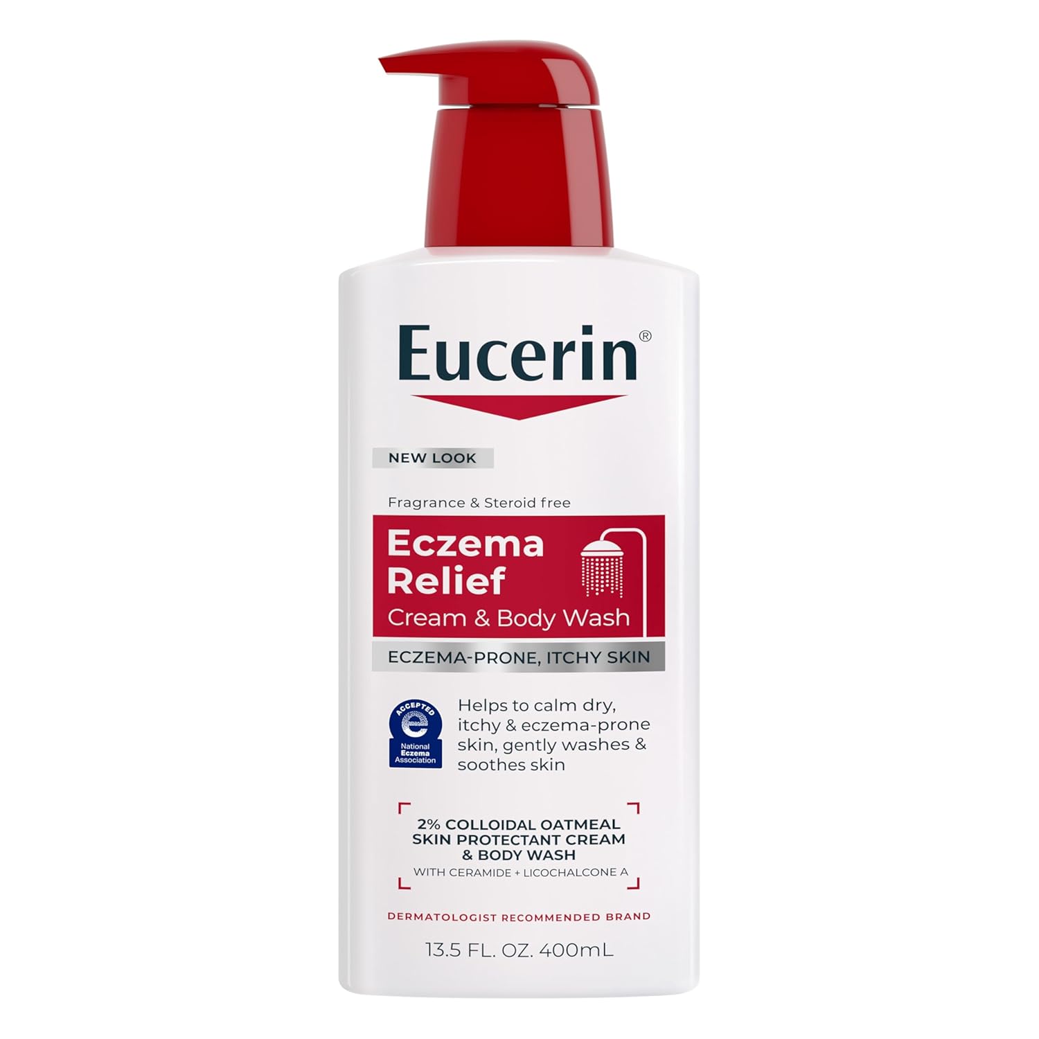 Eucerin Eczema Relief Cream Body Wash, Eczema Body Wash with Colloidal