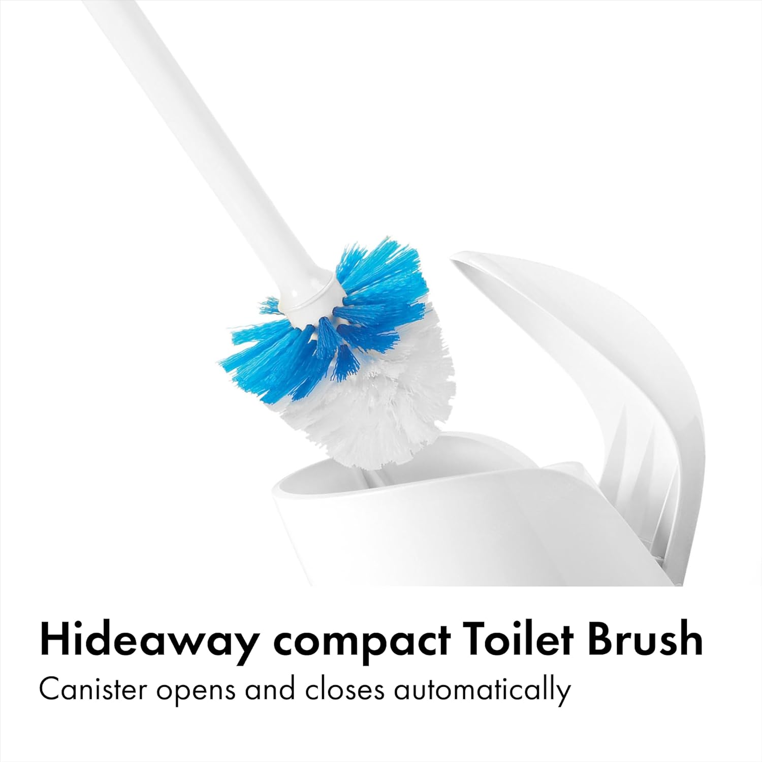 OXO Good Grips Compact Toilet Brush & Canister, Toilet Bowl Brush and Holder