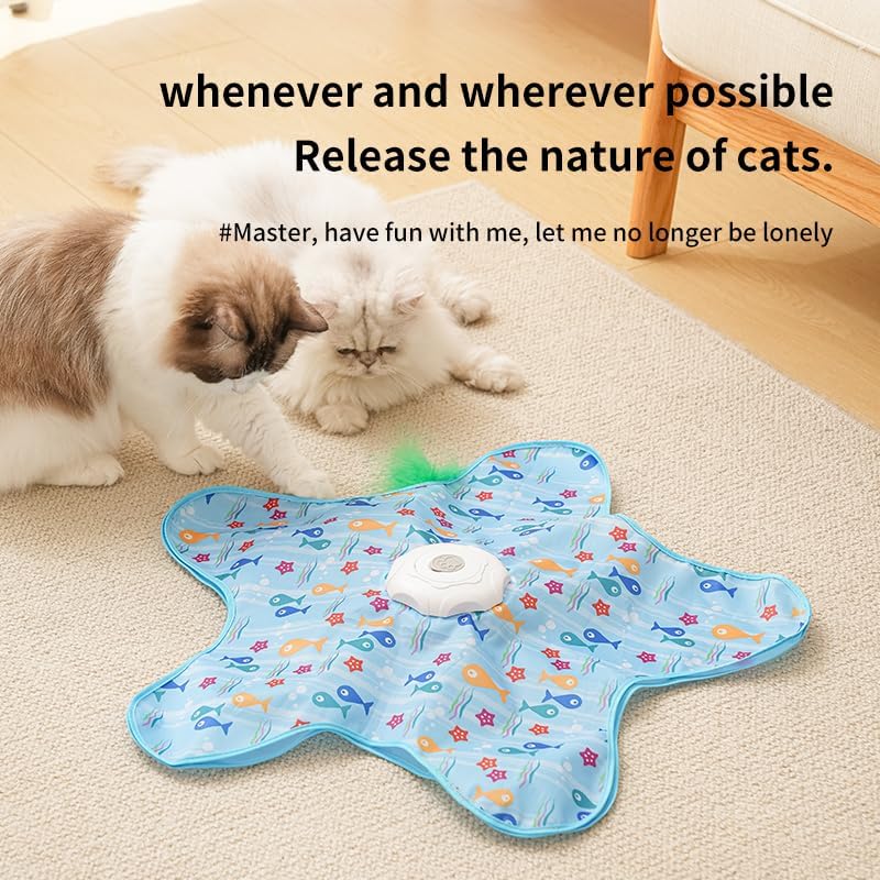 Rechargeable Automatic Cat Toy, 3-Mode Touch-Activated Interactive Toy with Random Motion
