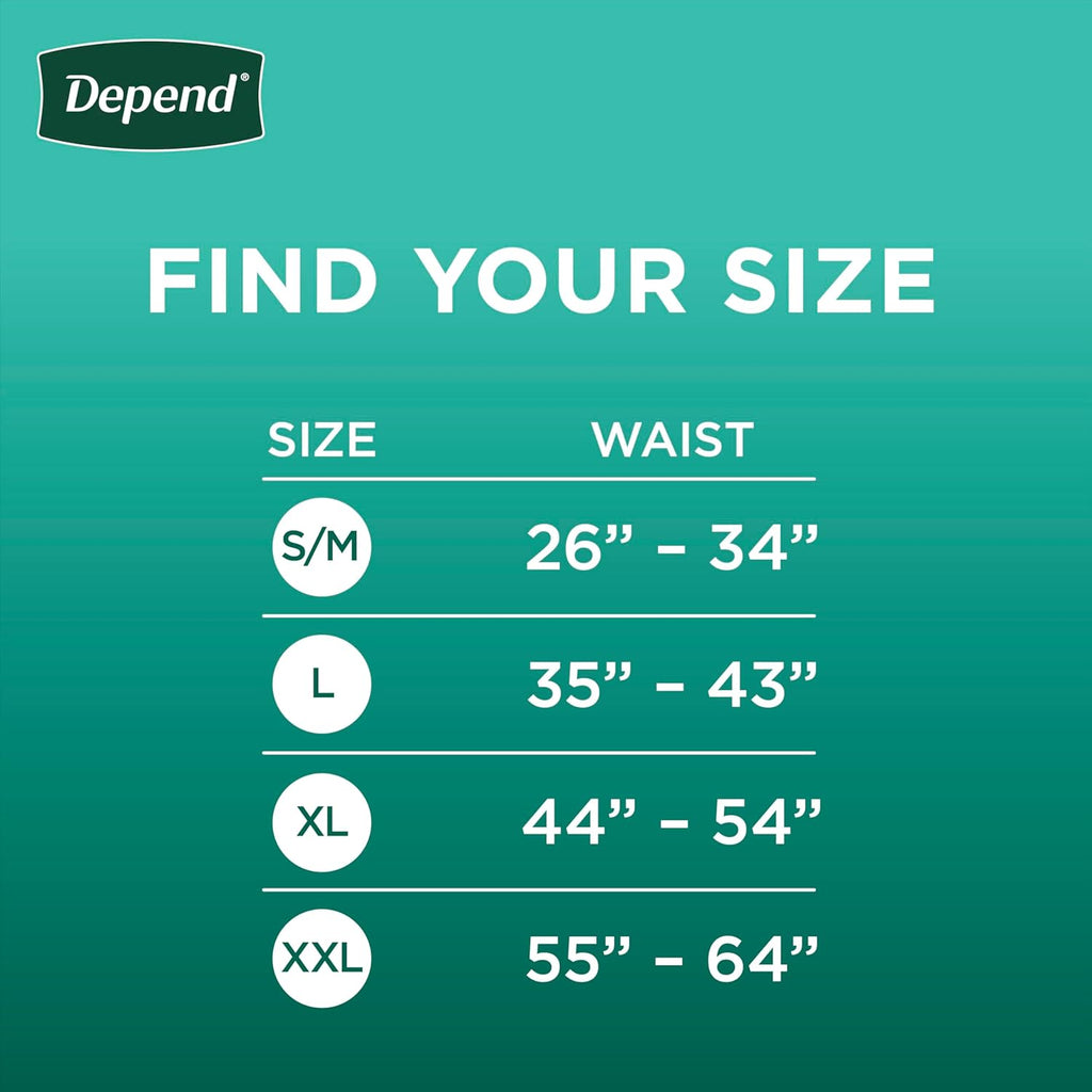 Depend Fresh Protection Adult Diapers, Incontinence Underwear for Men