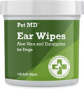 Pet MD - Dog Ear Cleaner Wipes - Otic Cleanser for Dogs to Stop Ear Itching