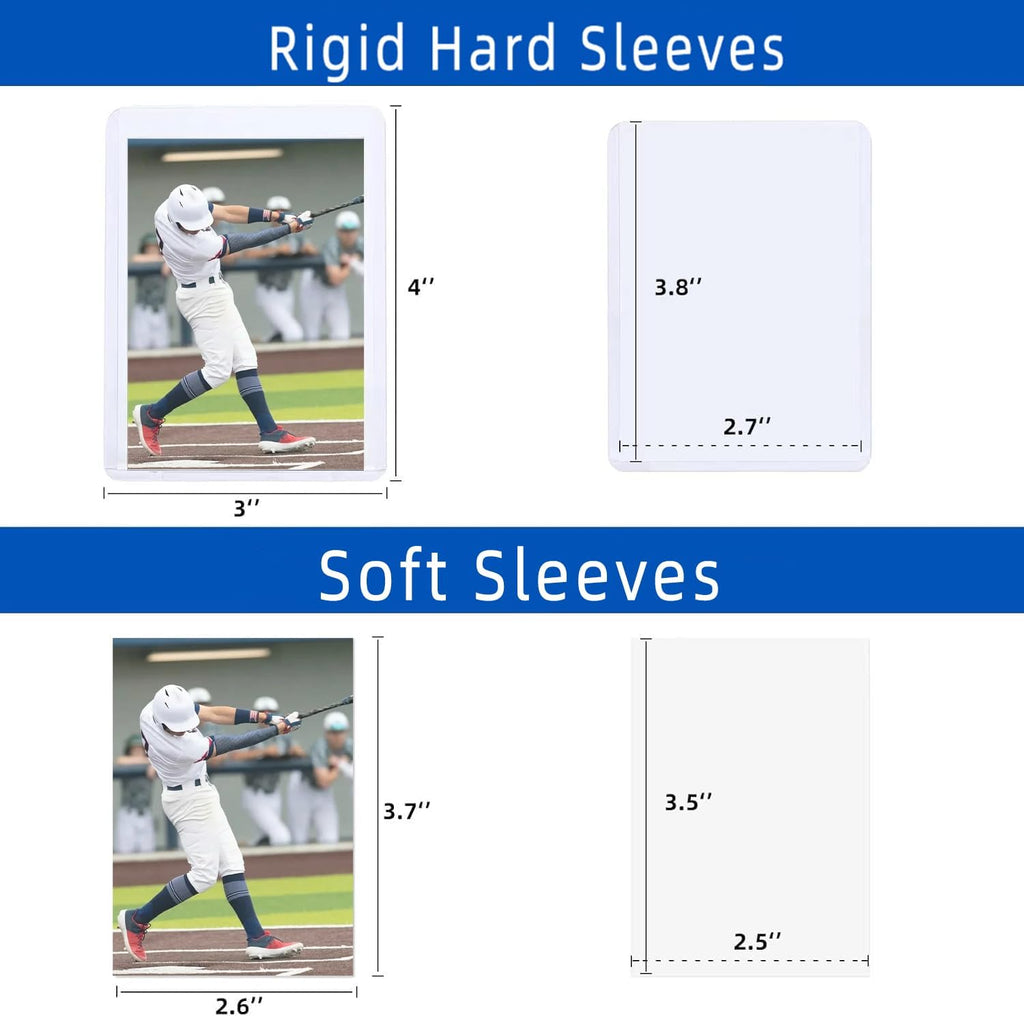 400 Card Sleeves Hard Plastic, Arjiekwei 3"X4" Baseball Cards Protectors
