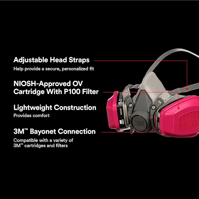3M P100/OV Odor/Particulate Multi-Purpose Reusable Respirator 65021