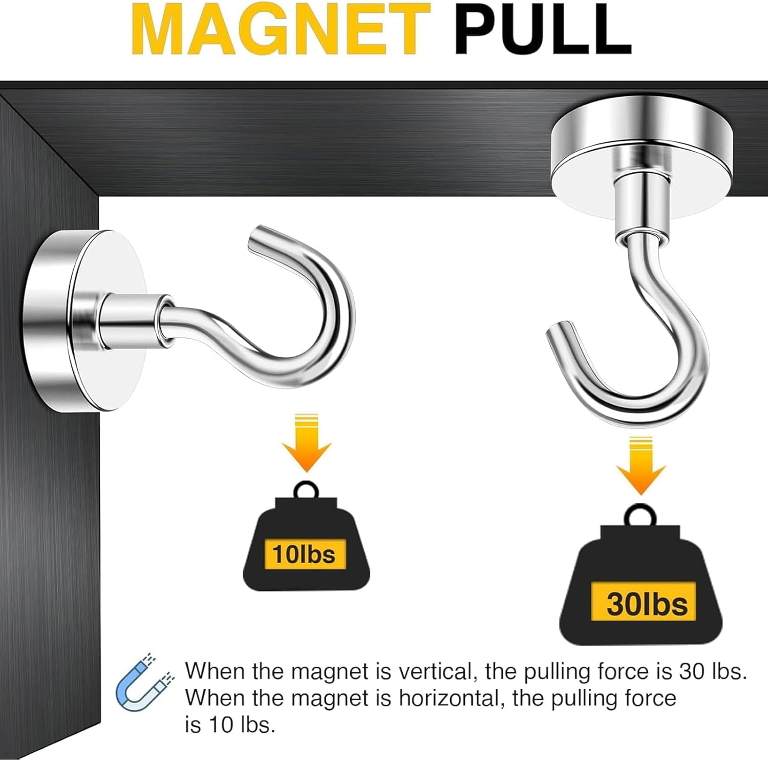 DIYMAG Magnetic Hooks, 30lbs+ Magnet Hook 2026 Cruise Cabin Ship Essentials