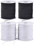 LUSTEMBER Stretchy String for Bracelets, 4 Rolls 1 mm Sturdy Elastic String