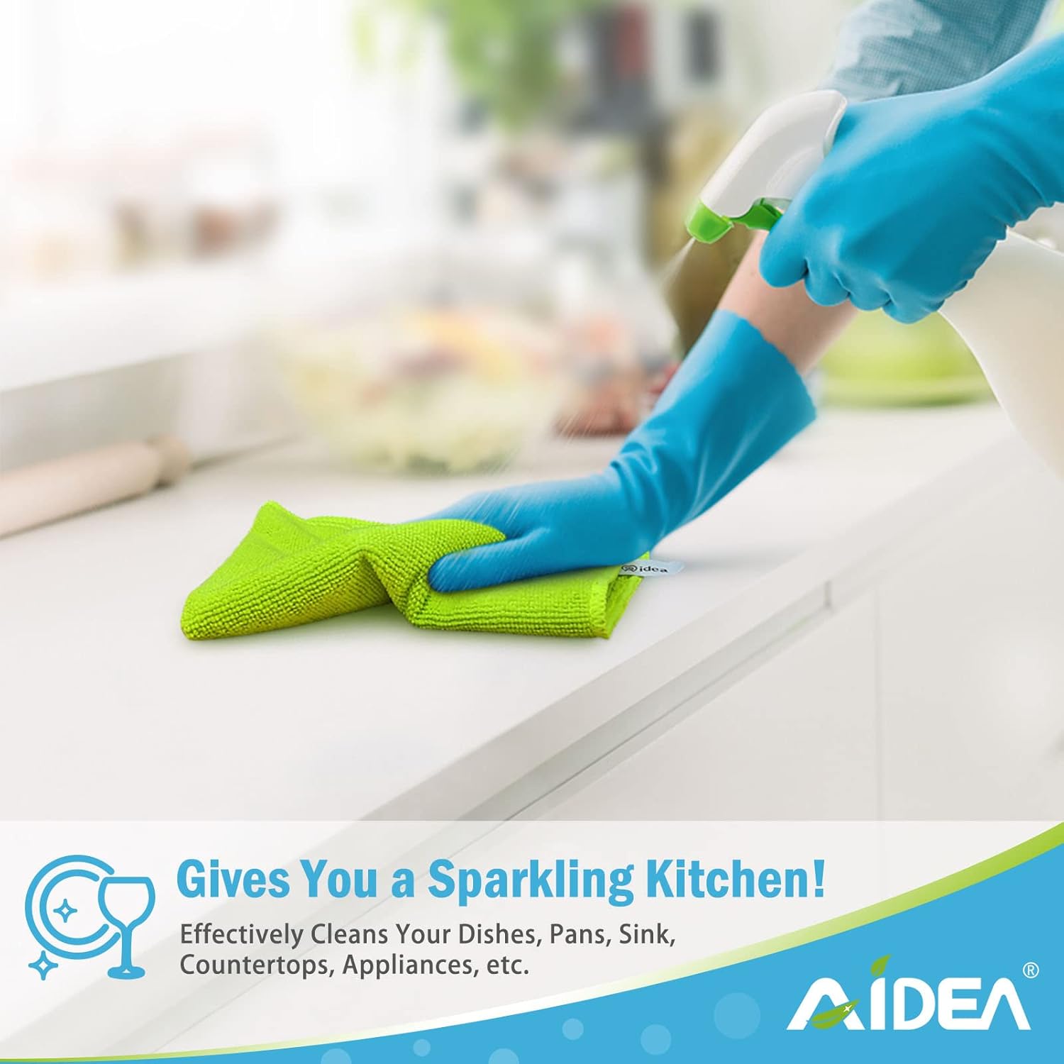 AIDEA Microfiber Cleaning Cloth-50PK, Soft Microfiber Towels for Cars