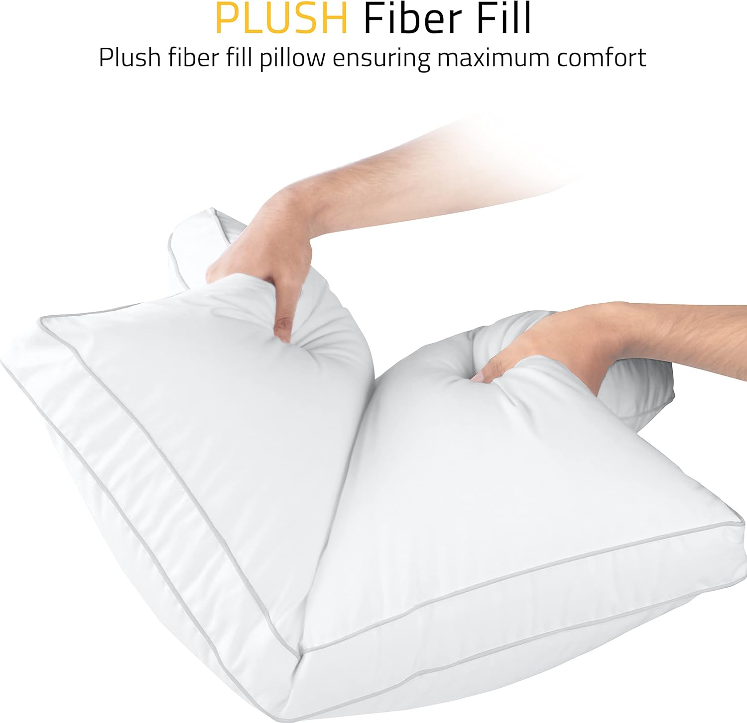 Utopia Bedding Bed Pillows for Sleeping Queen Size (White), Set of 2, Soft &